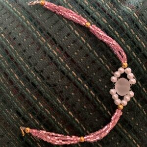 Elegant Pink Beaded Bracelet